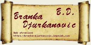 Branka Đurkanović vizit kartica